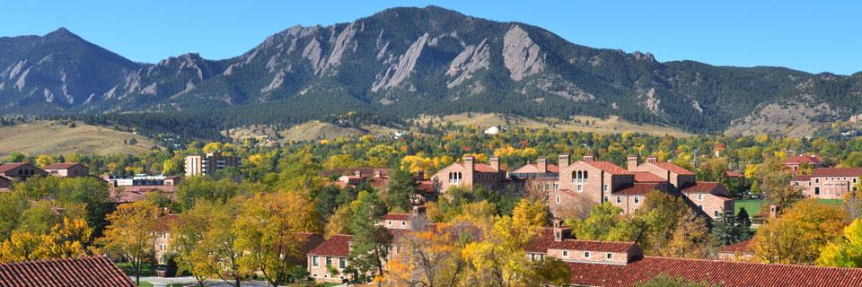 Campus with Flatirons in background